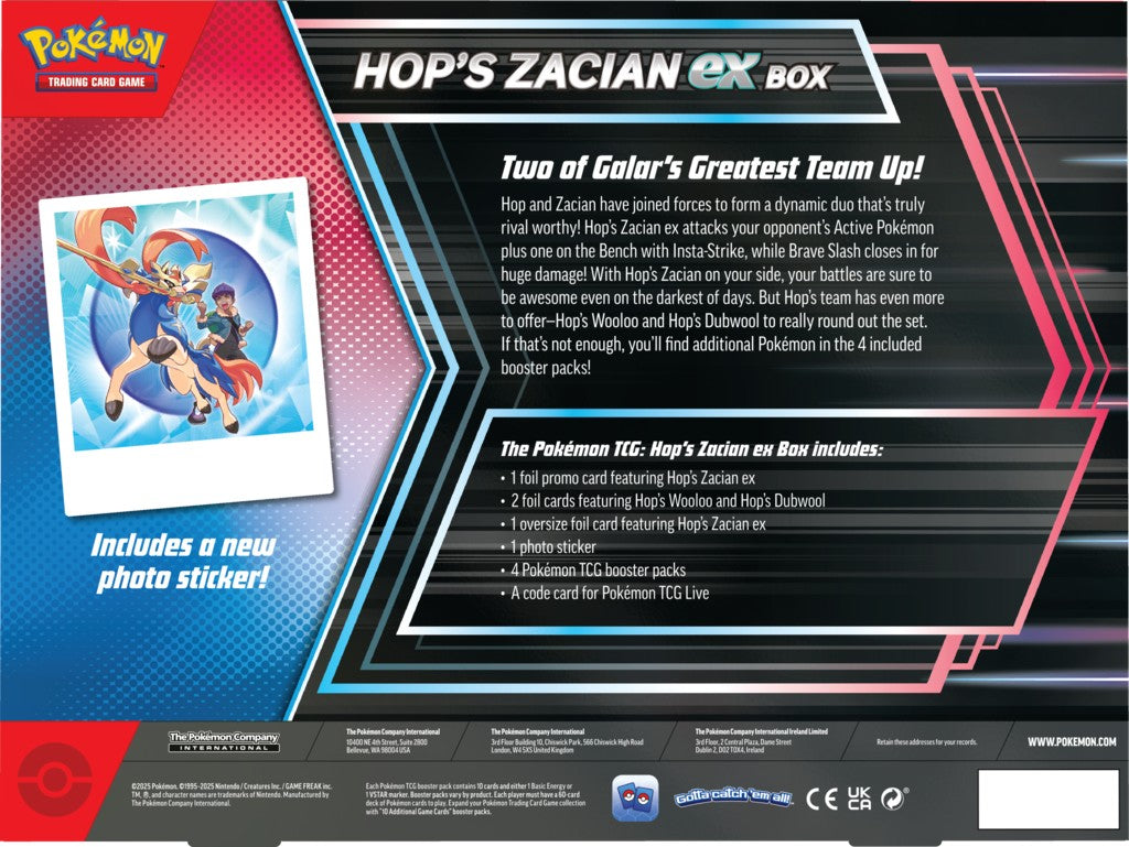Hops Zacian ex-låda - Pokémon