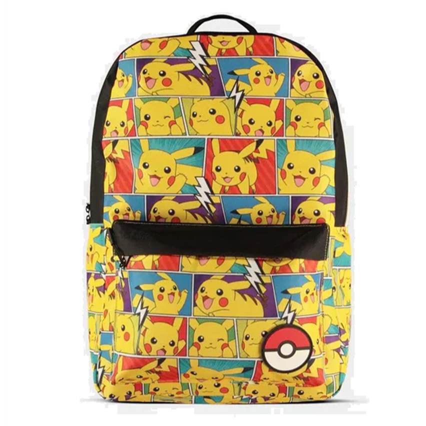 Billede af en Pokémon Pikachu-rygsæk med karakteristisk design, ideel til samlere og fans.