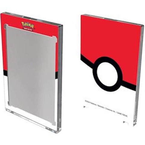 Ultra PRO One-Touch Edge Magnetic Holder med Poke Ball-design – sikker og stilfuld opbevaring af dine kort.