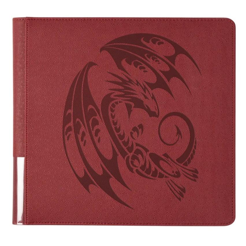 Dragon Shield Blood Red mappe med dragemotiv. Robust og elegant, ideel til samlere af Pokémon-kort. Plads til 576 kort med sideloading-lommer.