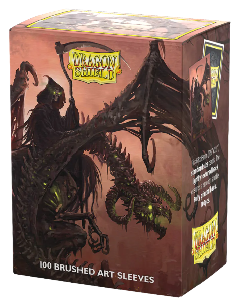 Halloween 2025 Brushed Art Sleeves i 63x88mm med detaljeret, uhyggelig Halloween‑illustration og børstet premium‑finish.