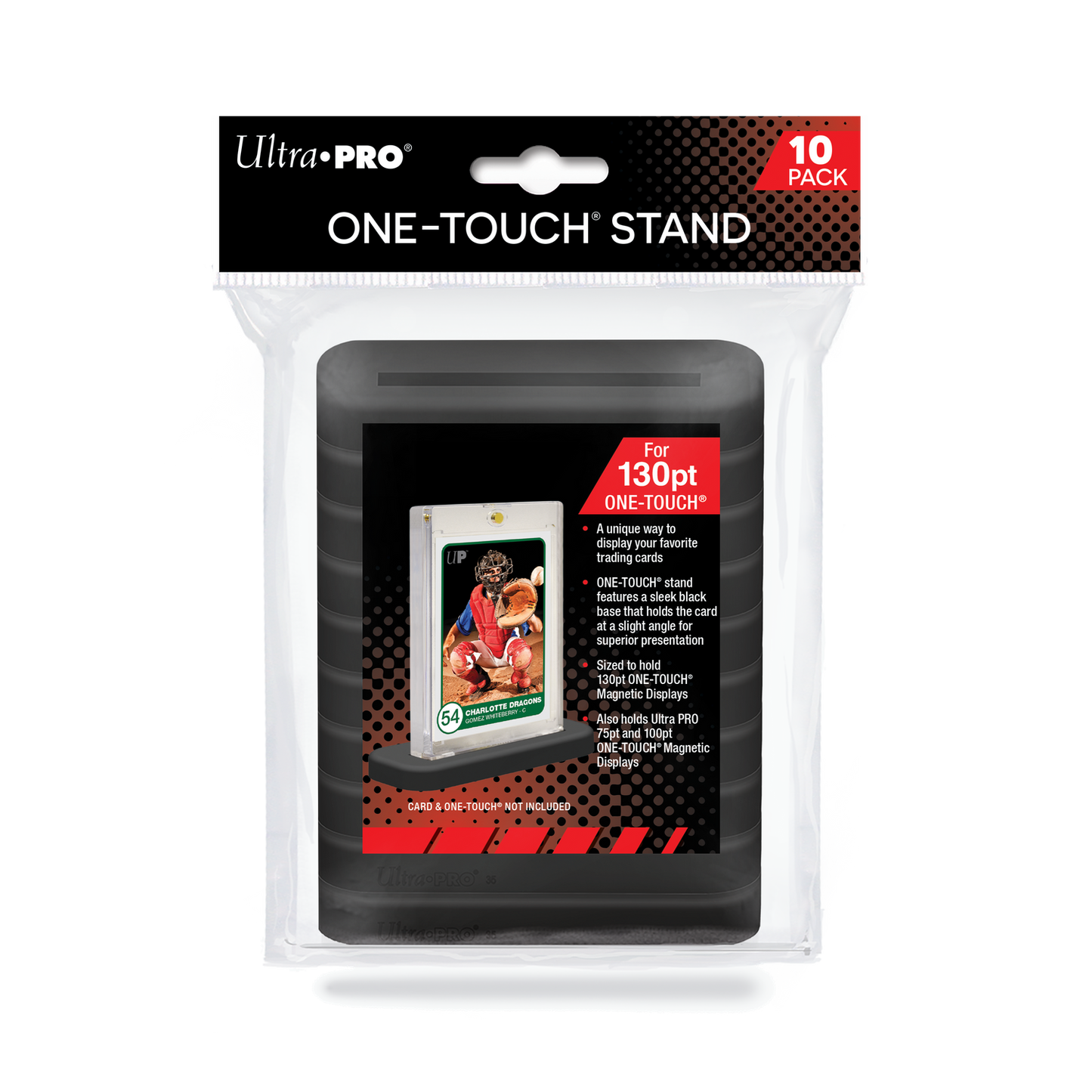 Klar stander til 130pt one‑touch magnetisk kortholder, pakke med 10 stk