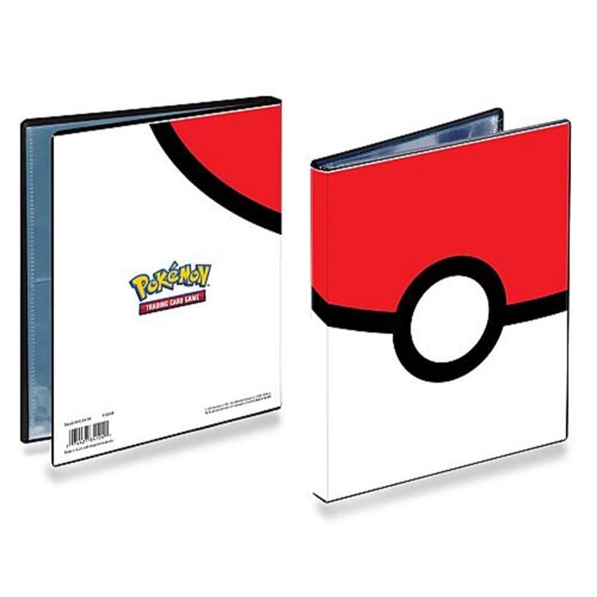 Pokémon-mappe med 4 lommer og ikonisk Poké Ball-design til sikker opbevaring af samlekort.