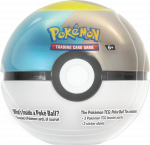 Poké Ball Tin 2024 – blå - en klassisk Poké Ball-formet tin fyldt med spændende Pokémon-kort og booster-pakker til samlere.