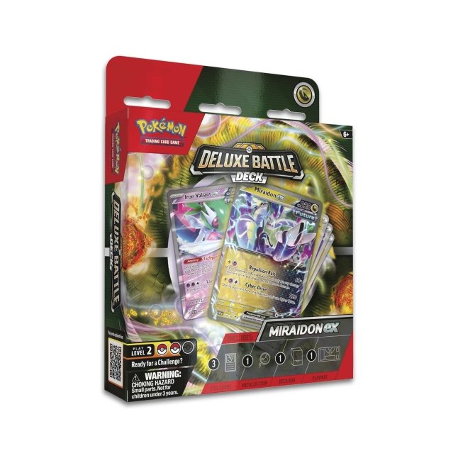 Pokémon TCG: Deluxe Deck Miraidon ex – et kraftfuldt kortspil med strategiske muligheder og eksklusive kort.