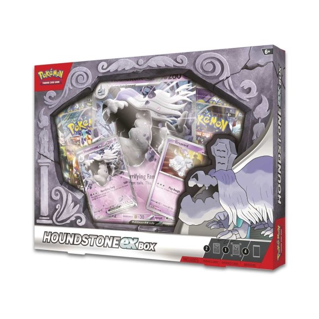 Pokémon TCG: Houndstone Ex Box – en sej box med Pokémon Houndstone-ex kort.