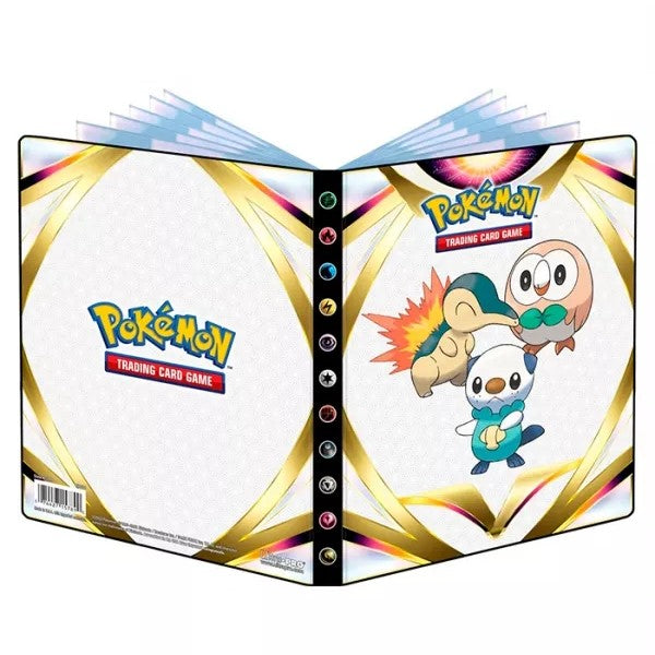 En Pokémon-mappe med 4 lommer fra Sword & Shield SWSH10 Astral Radiance-serien, ideel til kortbeskyttelse og nem organisering.