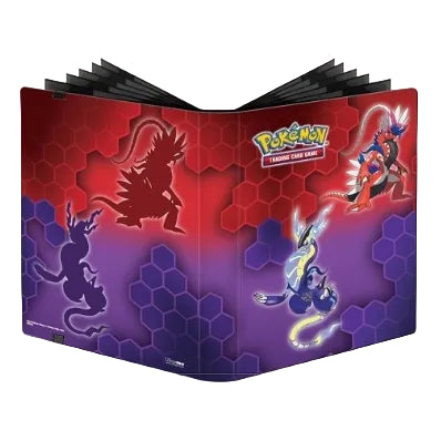 Premium mappe fra Ultra Pro med Miraidon & Koraidon motiv – perfekt til sikker opbevaring af dine samlekort.