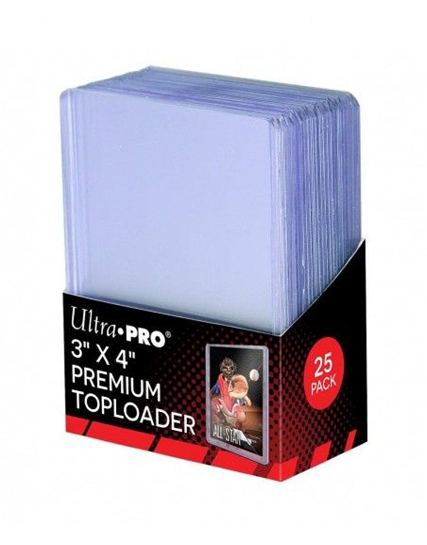 Ultra-PRO premium toploaders – holdbare beskyttelseslommer til Pokémon-kort, perfekt til at bevare kortenes kvalitet.