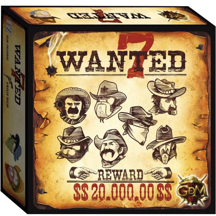 Wanted 7 brætspil – et spændende western-spil med strategi og bluffelementer. Perfekt til konkurrenceglade spillere.