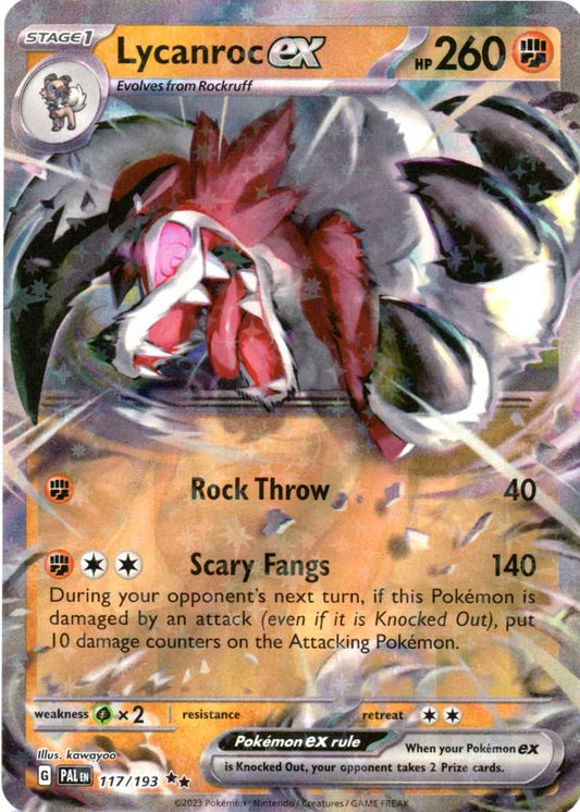 Lycanroc ex 117/193 Pokemon SV02 Paldea Evolved