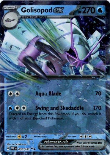 Golisopod ex-kort fra SV04 Paradox Rift-serien (#050/182) – imponerende design og stærke kampfærdigheder.