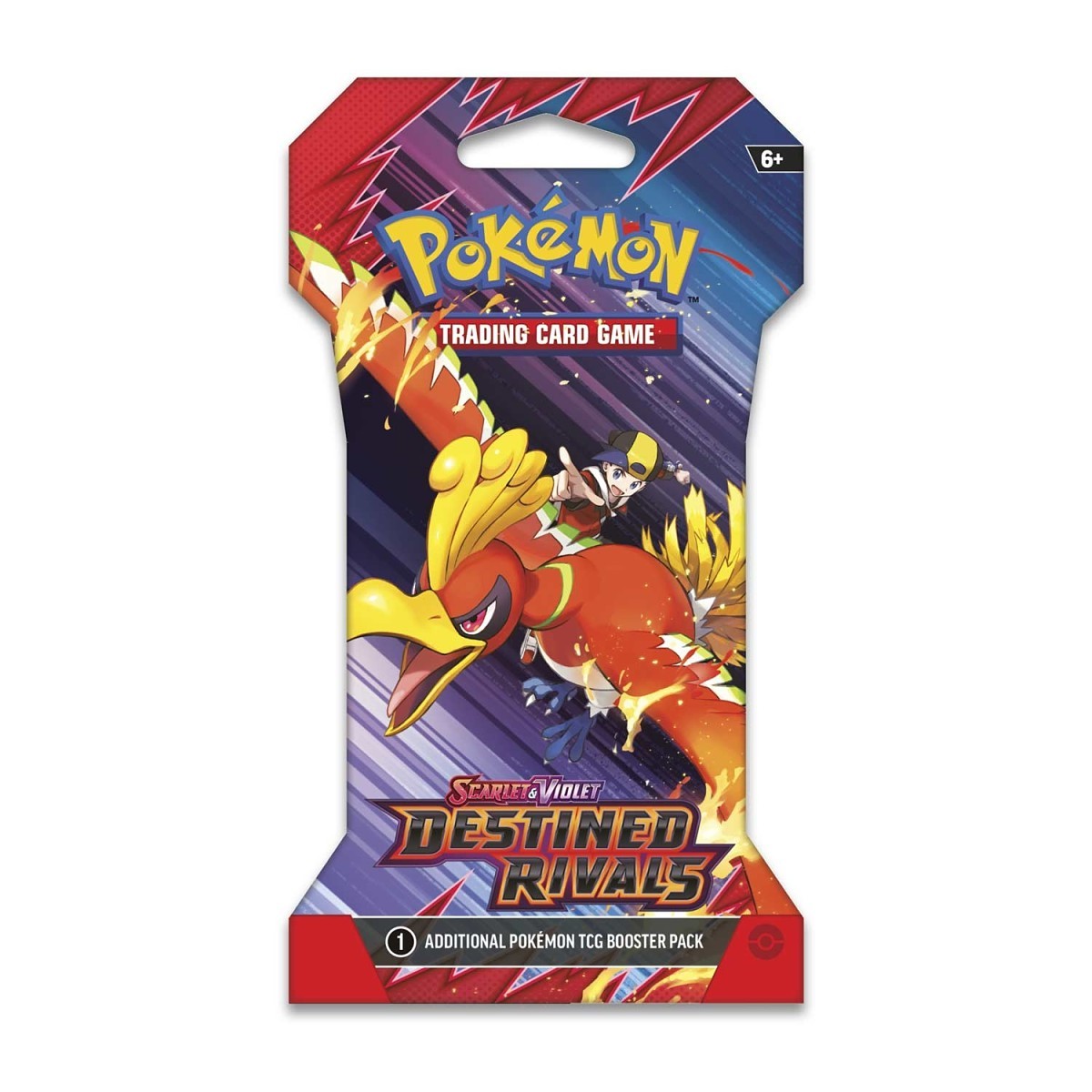 Pokémon SV10 Destined Rivals Sleeved Booster Pack  Ethan og Ho-Oh ex – en pakke med 10 kort i pap-sleeve, perfekt til samlere og duel-entusiaster!
