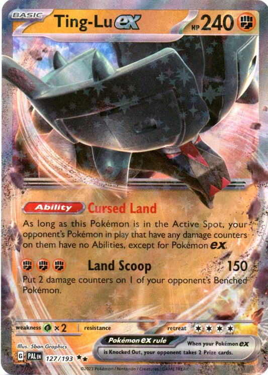 Ting-Lu ex-kort fra SV02 Paldea Evolved-serien (#127/193) – kraftfuldt og flot illustreret til Pokémon-entusiaster.