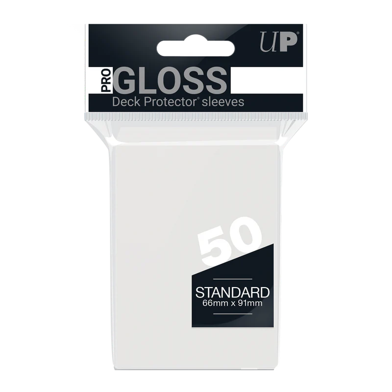 Standard Pro Gloss sleeves fra Ultra-Pro – beskyt dine kort med 50 holdbare lommer med stilfuld gloss finish.
