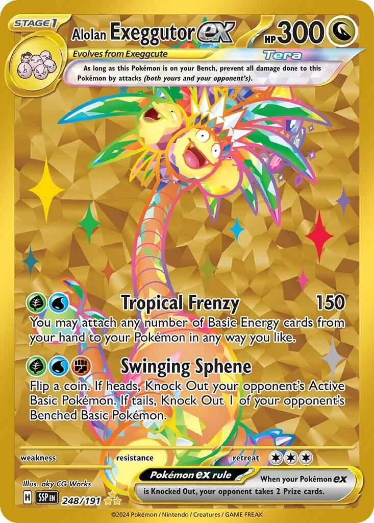 Alolan Exeggutor ex 248/191 Pokemon SV08 Surging Sparks