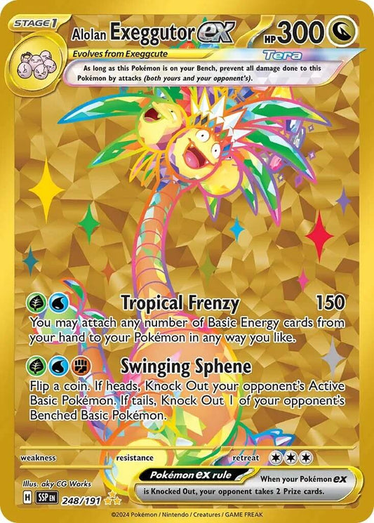 Alolan Exeggutor ex 248/191 Pokemon SV08 Surging Sparks