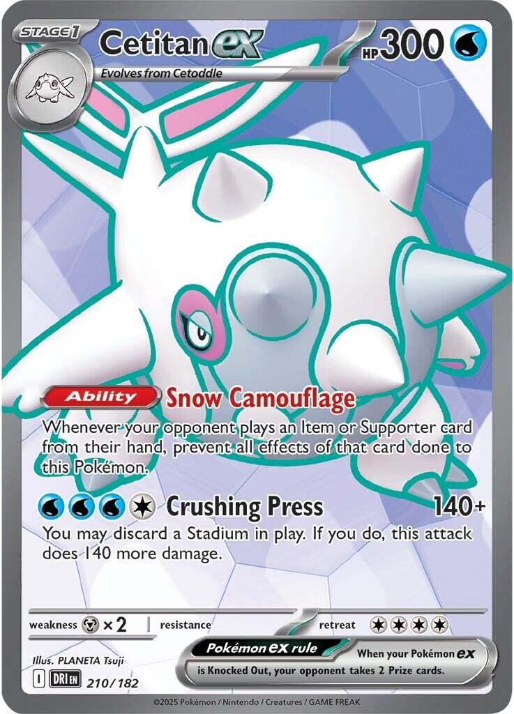 Cetitan ex 210/182 Pokemon SV10 Destined Rivals