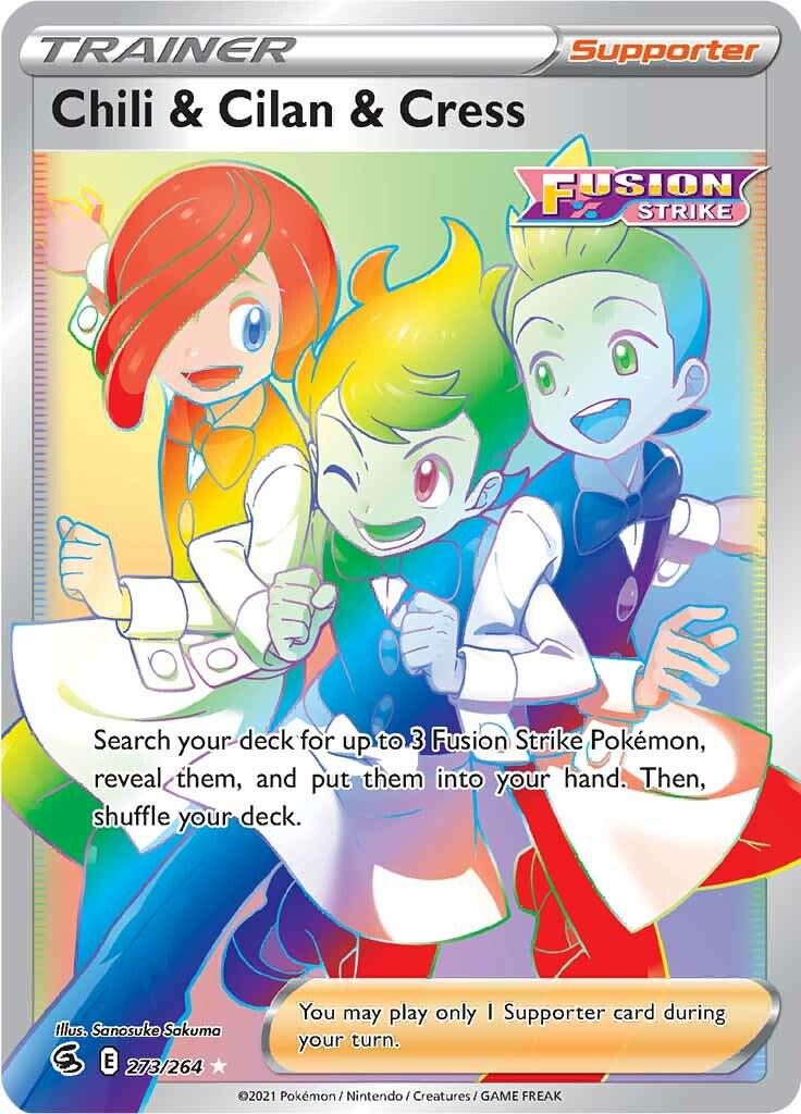 Chili & Cilan & Cress - 273/264 Pokemon - SWSH Fusion Strike