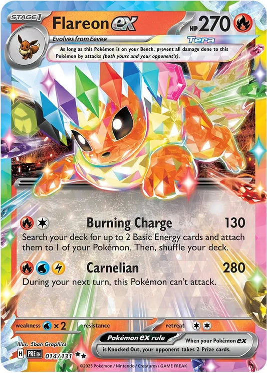 Flareon ex 014/131 Pokemon SV08.5 Prismatic Evolutions