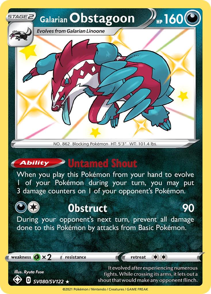 Galarian Obstagoon SV080/SV122 Pokemon - SWSH Shining Fates