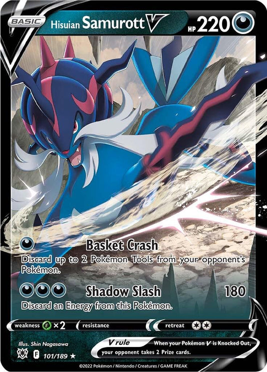 Hisuian Samurott V 101/189 Pokemon Sword & Shield Astral Radiance