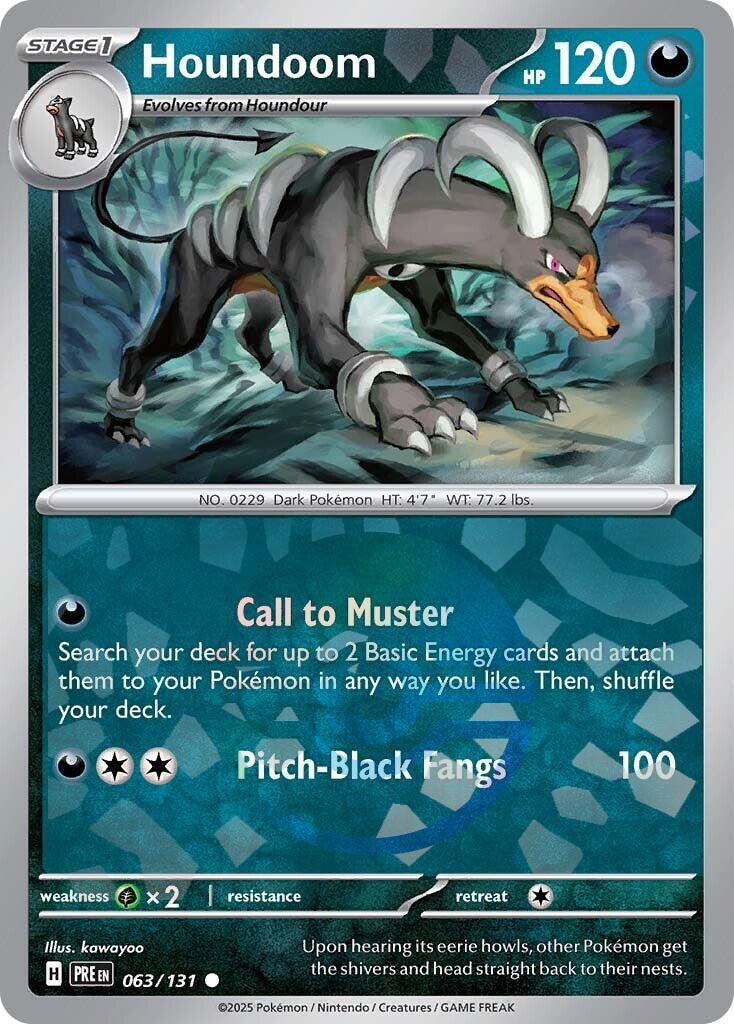 Houndoom 063/131 Poke Ball Pokemon SV08.5 Prismatic Evolutions