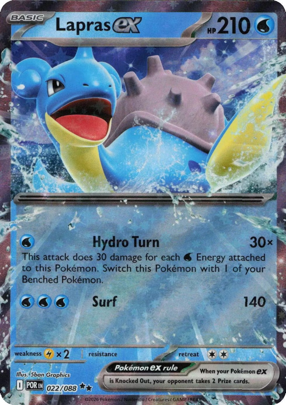 Lapras ex 022/088 Pokemon ME03 Perfect Order
