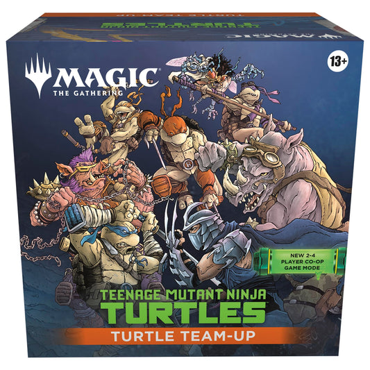 Magic the Gatherings Teenage Mutant Ninja Turtles - Turtle team-up er lavet som et all in one produkt, der spilles ud af boksen.