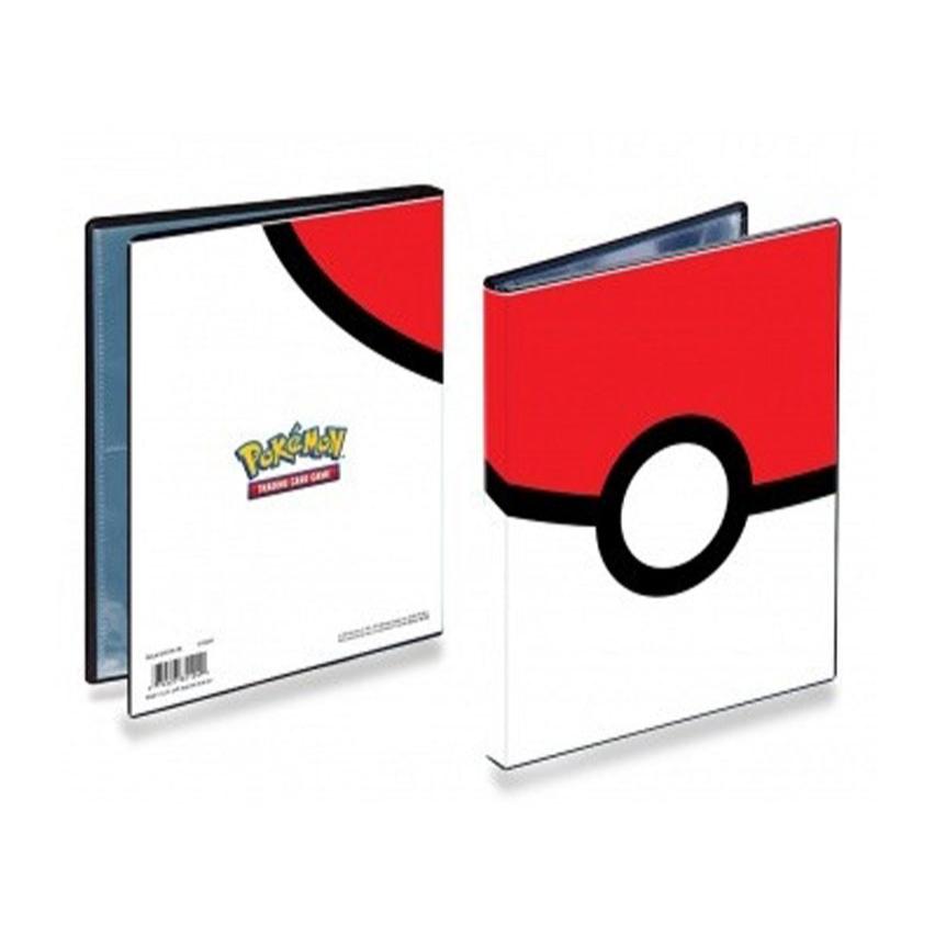 Pokémon 9-lommers mappe med klassisk Poké Ball-forside, perfekt til sikker og organiseret opbevaring af samlekort i standard størrelse.