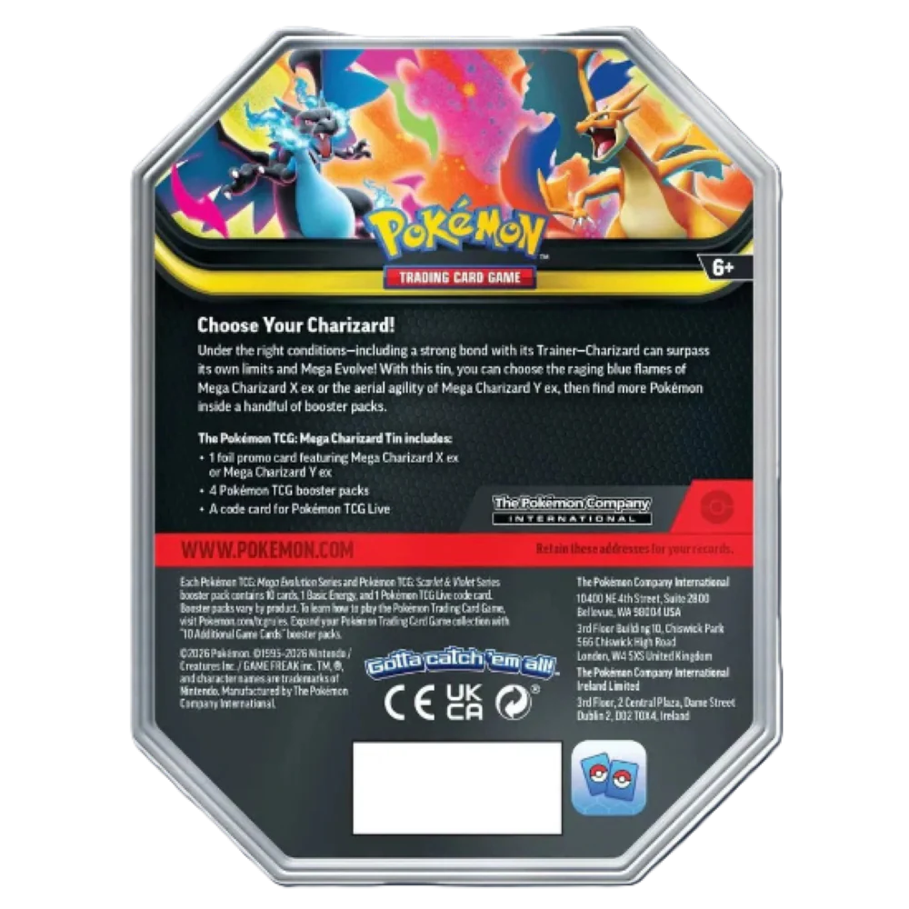 Pokemon Mega Charizard Y Collector's Tin indehold