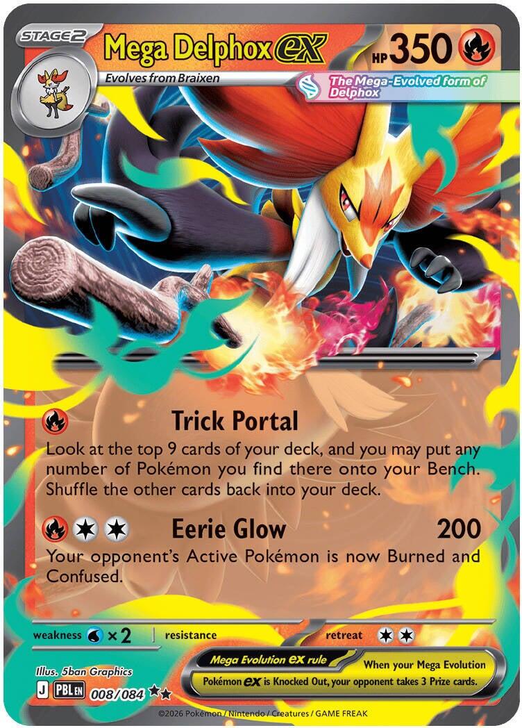 Mega Dephox ex 008/084 Pokemon ME05 Pitch Black