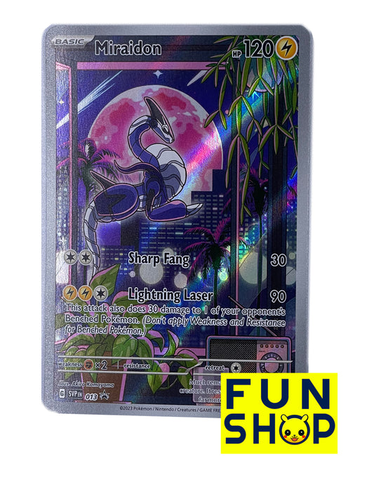 Miraidon - 013 er et Promo pokemon kort fra Scarlet & Violet serien.