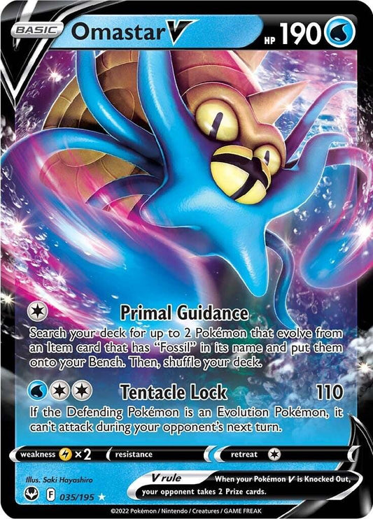 Omastar V - 035/195 Pokemon - SWSH Silver Tempest