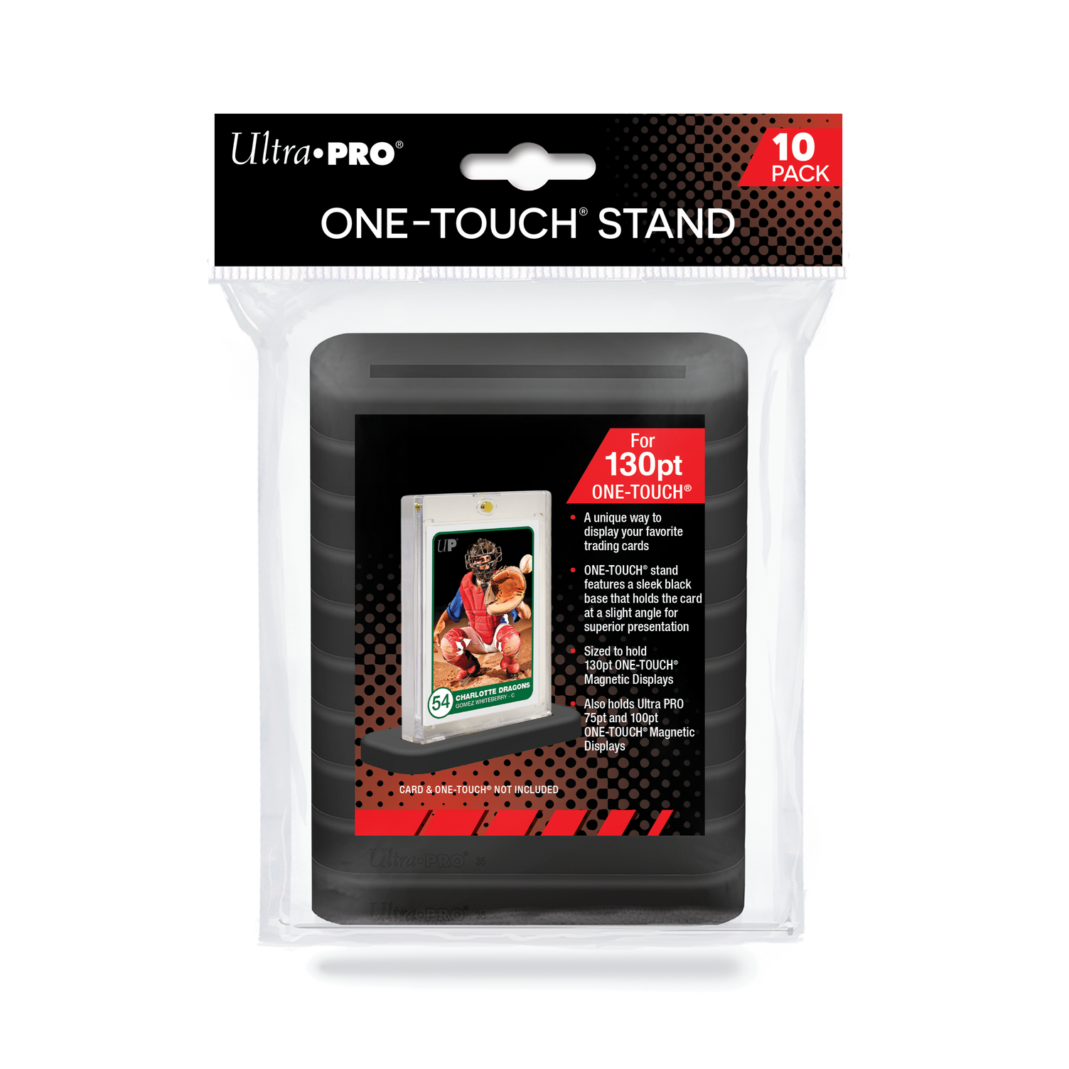 Klar stander til 130pt one‑touch magnetisk kortholder, pakke med 10 stk