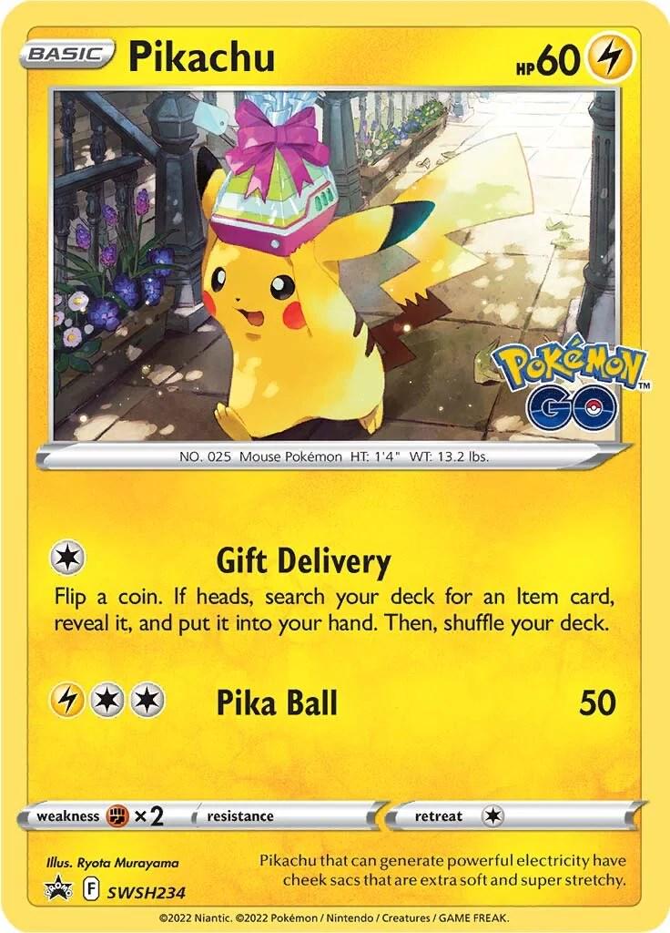 Pikachu – SWSH234 er et kort fra SWSH Black Star Promo serien. Kortet blev udgivet ekslusivt i Pikachu gave Tin - Pikachu (Pokemon GO).