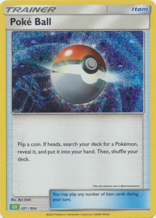 Poké Ball 021/034 Trainer-kort fra Pokémon TCG Classic Venusaur Deck, med artwork af en klassisk Poké Ball svævende i lys, klar til at fange en Pokémon