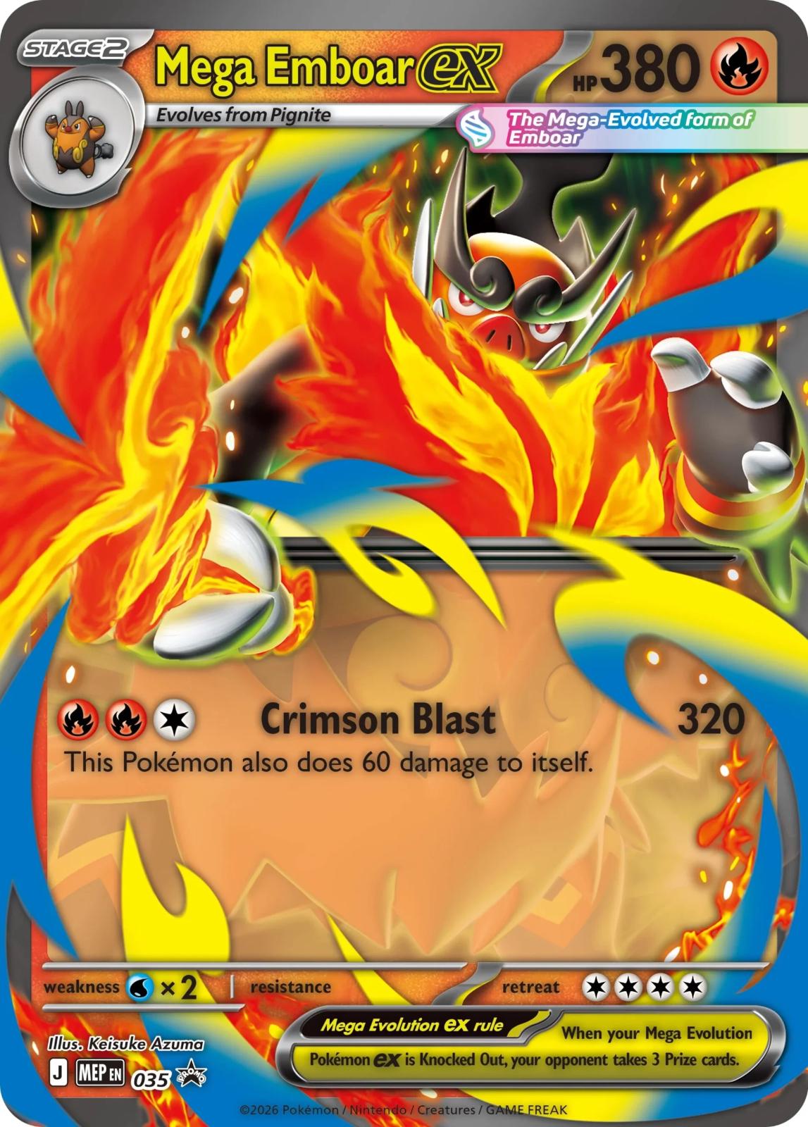 Mega Emboar ex MEP035 Black Star Promo