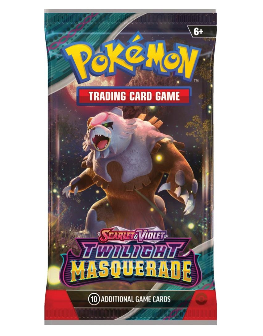 Pokemon booster-pakke fra Scarlet & Violet - Twilight Masquerade-serien.