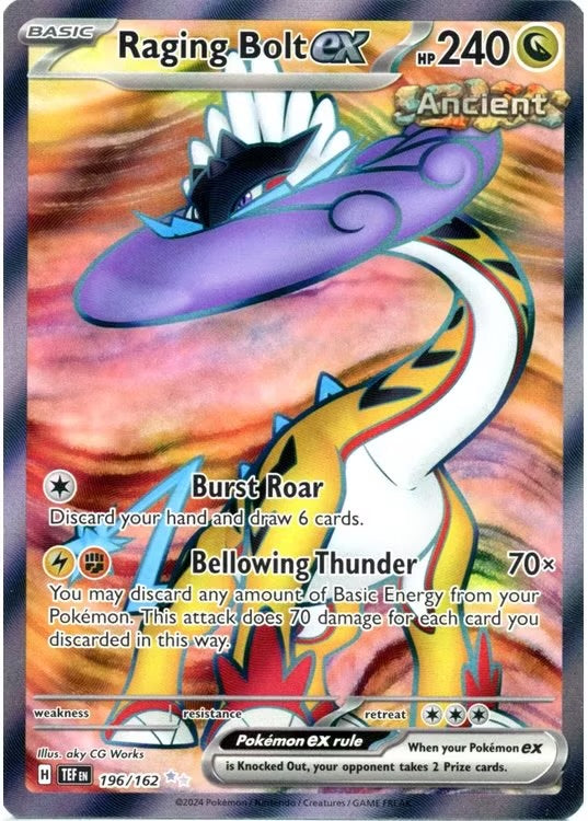 Raging Bolt ex 196/162 Pokemon SV05 Temporal Forces