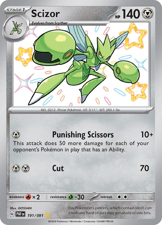 Scizor 191/091 Pokemon SV04.5 Paldean Fates