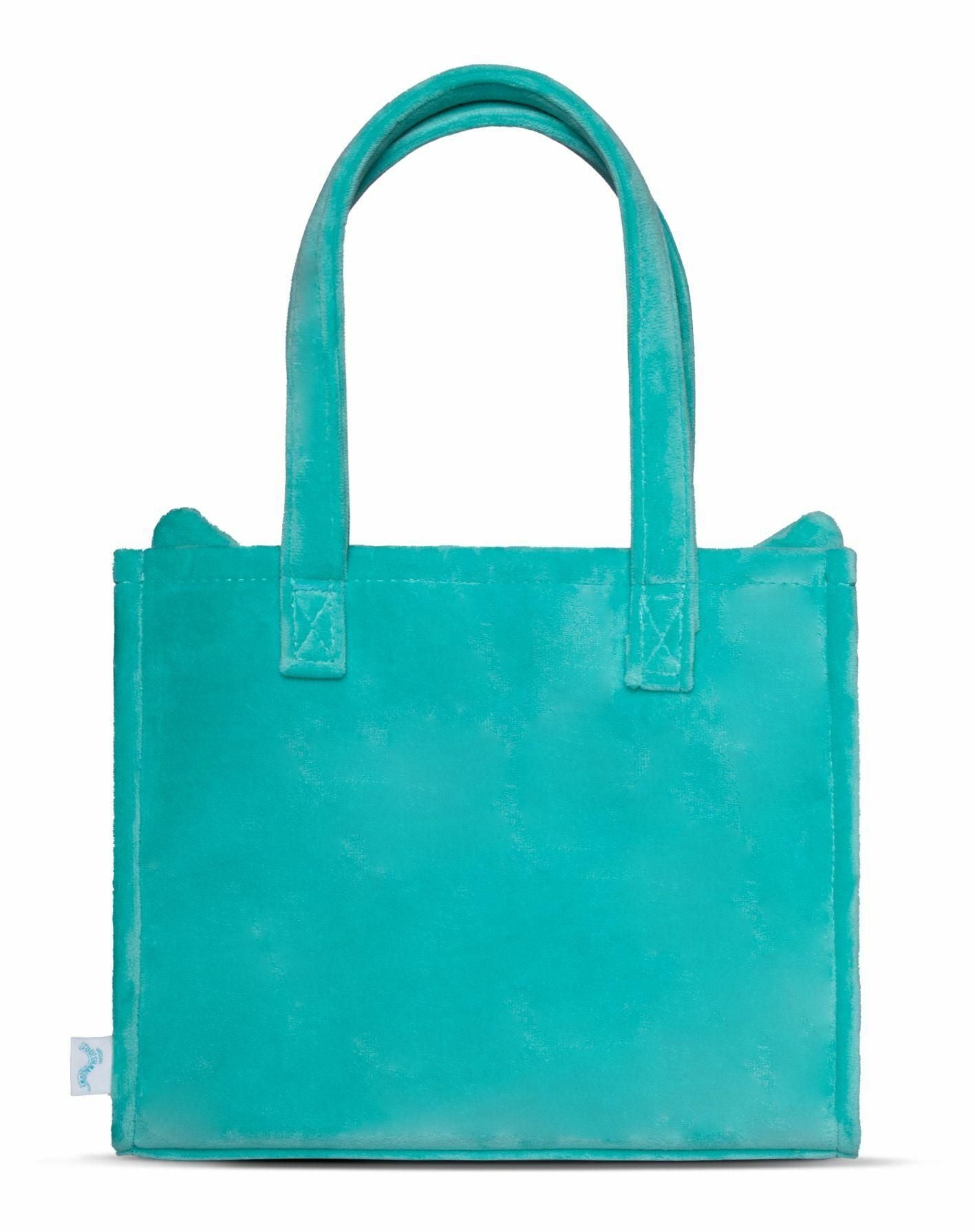 Squishmallows Winston Tote Taske med turkis uglemotiv, rummelig og slidstærk.