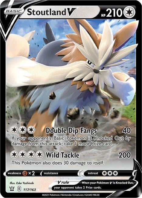 Stoutland V - 117/163 Pokemon - SWSH Battle styles