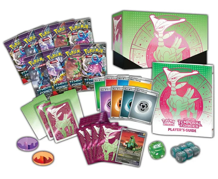 Elite-Trainer-Box – Scharlachrot und Violett – Zeitkräfte – Pokemon TCG (Eisenblätter)