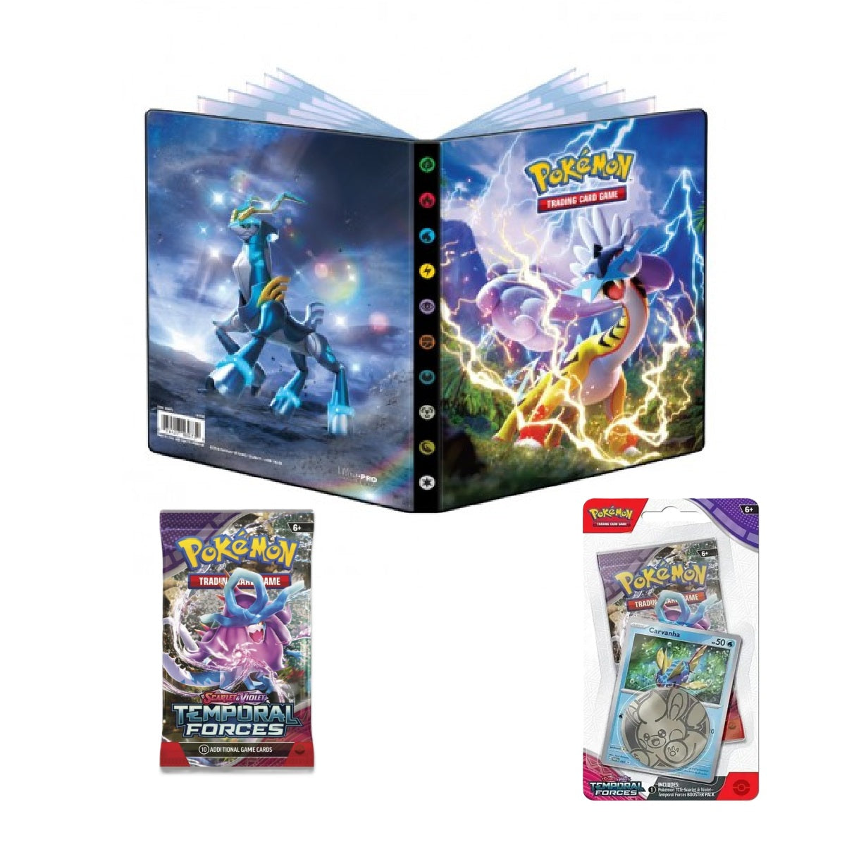 Pokémon TCG: Temporal Forces – Set mit Boosterpacks und Ordner