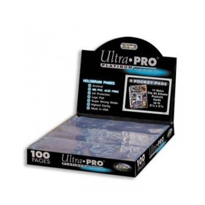 Ultra PRO mappe-lomme med 11 universelle huller, gennemsigtig og holdbar, med plads til 9 kort pr. side – passer i mapper og ringbind.