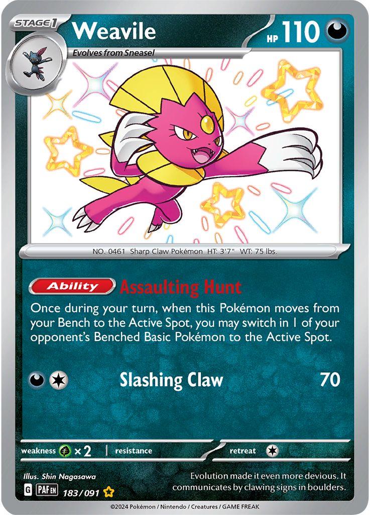 Weavile 183/091 Pokemon SV04.5 Paldean Fates