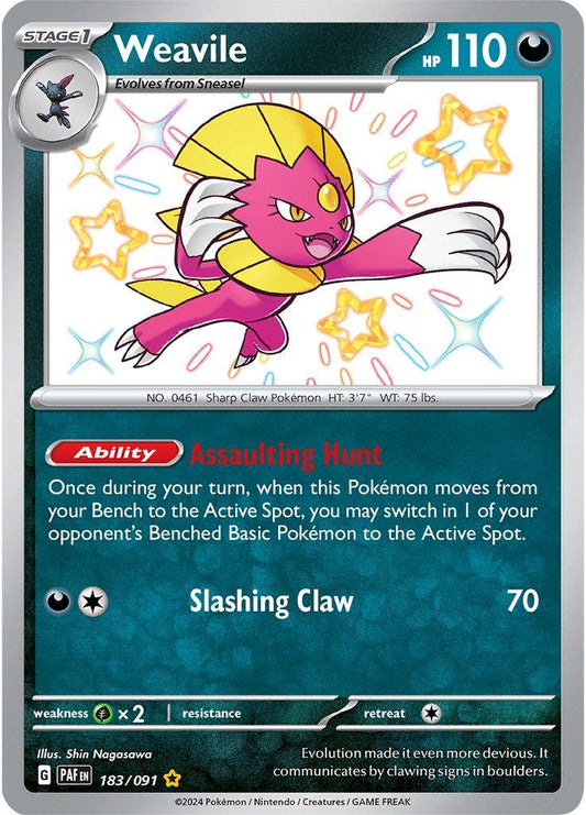 Weavile 183/091 Pokemon SV04.5 Paldean Fates