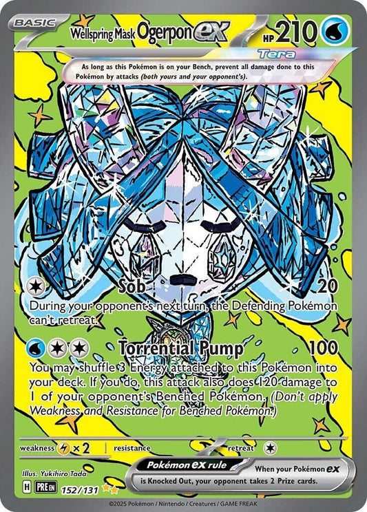 Wellspring Mask Ogerpon ex 152/131 Pokemon SV08.5 Prismatic Evolutions