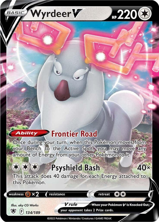 Wyrdeer V 134/189 Pokemon Sword & Shield Astral Radiance